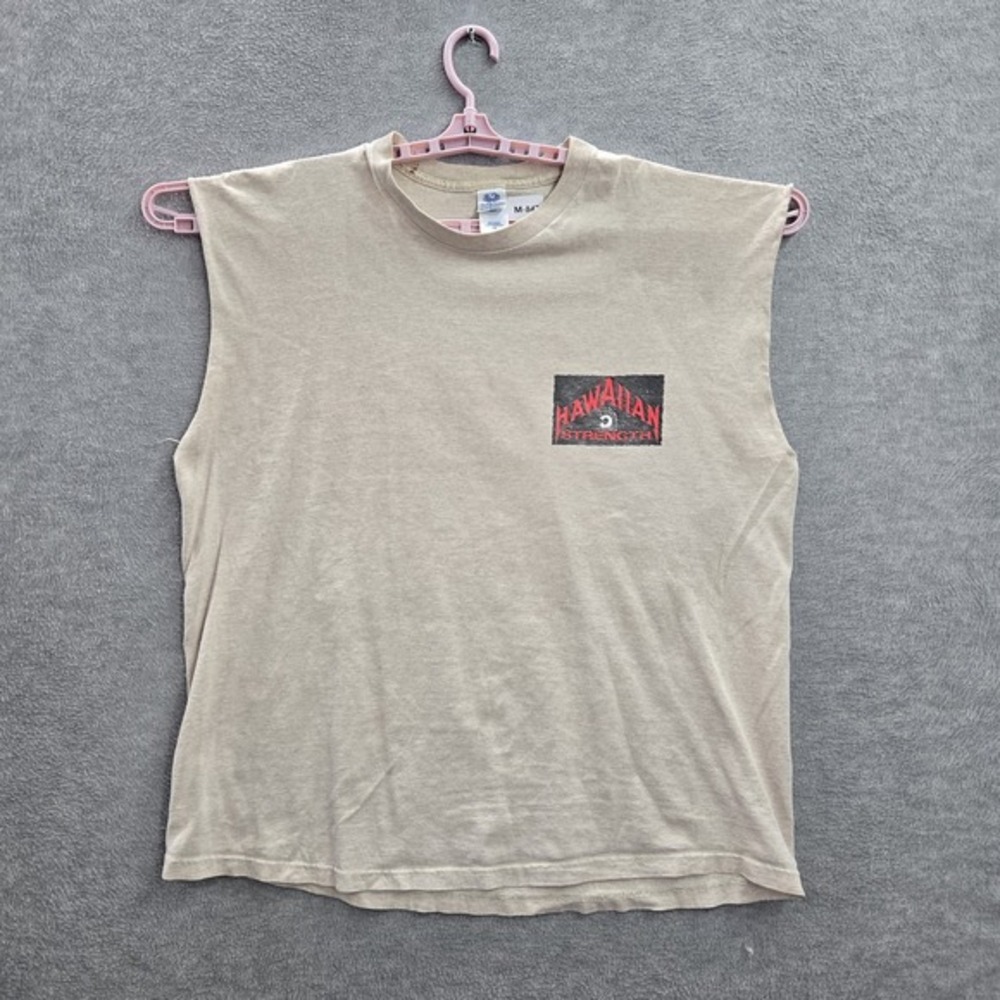 VINTAGE Hawaiian Strength Men Shirt 2X Hookele Hawaiian Navigator Sleeveless Y2K - Picture 1 of 10